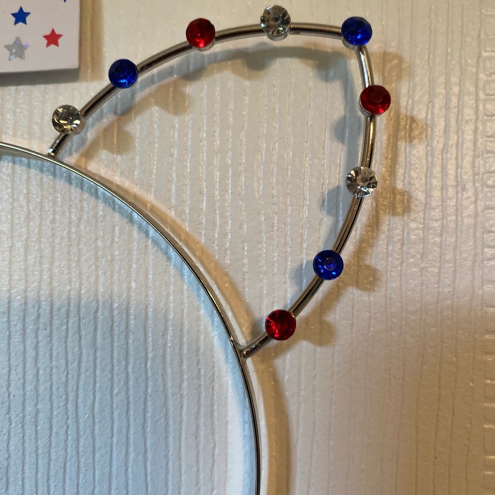 4th of July Patriotic Jeweled Cat Ears Headband - Picture 12 of 12